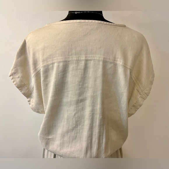 Vince Linen Blend Drawstring Waist Dress - Picture 5 of 11